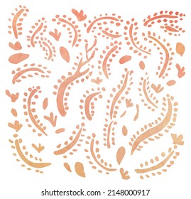 branches doodle vector illustration background