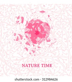 Branches floral background. EPS 10, vector, floral style.