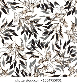 branches flower seamless pattern design