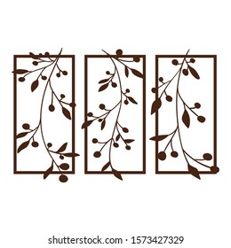 Branches Frame Vinyl Decals Modern Wall Art