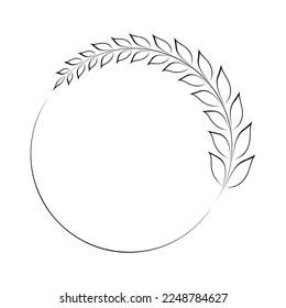 branches full of leaves hand drawn various patterns Suitable for decorating wedding cards, parties, parties, banners, logos.