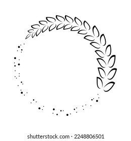 branches full of leaves hand drawn various patterns Suitable for decorating wedding cards, parties, parties, banners, logos.
