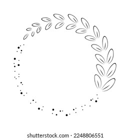 branches full of leaves hand drawn various patterns Suitable for decorating wedding cards, parties, parties, banners, logos.