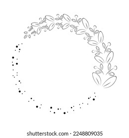 branches full of leaves hand drawn various patterns Suitable for decorating wedding cards, parties, parties, banners, logos.