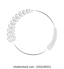 Zweige voll von Blättern handgezeichnet verschiedene Muster geeignet für die Verzierung von Hochzeitskarten, Partys, Partys, Banner, Logos.