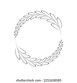 branches full of leaves hand drawn various patterns Suitable for decorating wedding cards, parties, parties, banners, logos.