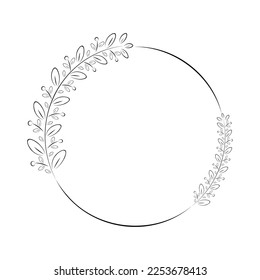 branches full of leaves hand drawn various patterns Suitable for decorating wedding cards, parties, parties, banners, logos.