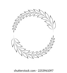 branches full of leaves hand drawn various patterns Suitable for decorating wedding cards, parties, parties, banners, logos.