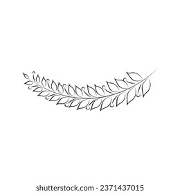 branches full of leaves hand drawn various patterns Suitable for decorating wedding cards, parties, parties, banners, logos.