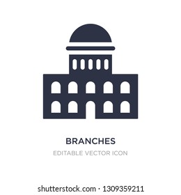 branches icon on white background. Simple element illustration from Buildings concept. branches icon symbol design.