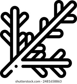 branches icon. Thin Linear Style Design Isolated On White Background