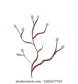 branches with leafs nature ecology isolated icon vector illustration design