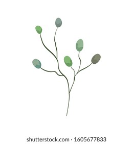 branches with leafs nature ecology isolated icon vector illustration design