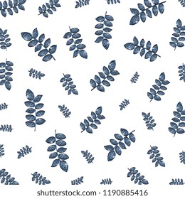 branches with leafs pattern background