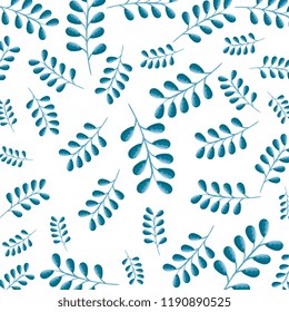 branches with leafs pattern background