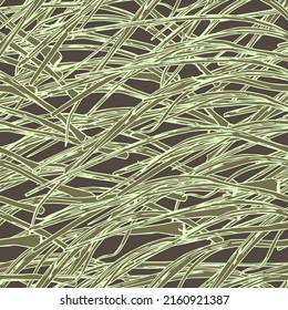 branches with leaves abstract vector seamless pattern
