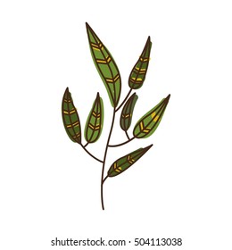 Branches with leaves decoration