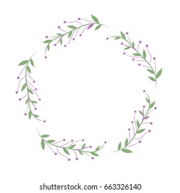 branches with leaves and flowers decoration