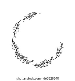 branches with leaves and flowers decoration