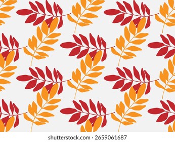 Branches with leaves seamless repeating pattern. Tree crowns, tropical exotic forest. Botanical background, fabric, print paper, wallpaper