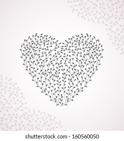 branches with leaves in the shape of heart