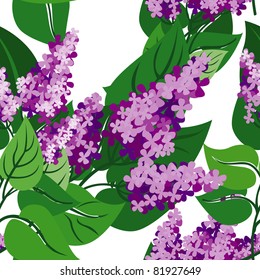 Branches of lilac seamless