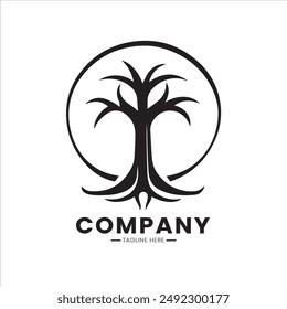 Branches logo mark design. Nature icon. Tree of life symbol