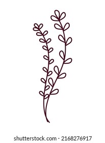 branches minimalist tattoo over white