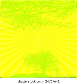 Branches on a sunshine vector