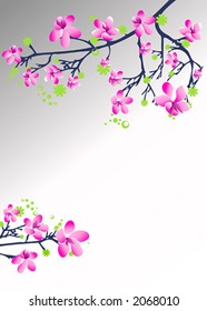 branches with pink flowers