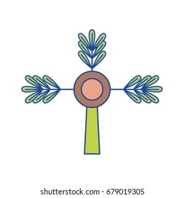 branches plants with leaves to decoration design