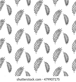 Branches seamless floral vector pattern