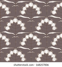 Branches seamless texture. Decorative colorful modern floral background. 