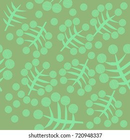 Branches striped  seamless  pattern. Hand drawn.
