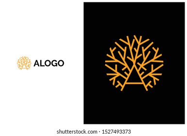 Branches Tree logo with letter A