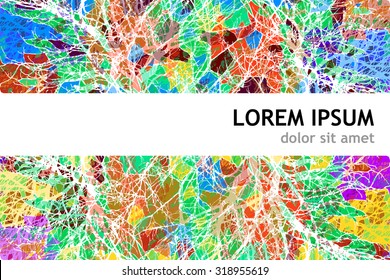 The branches of the tree mosaic horizontal background. Vector