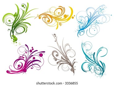 Branches vector design elements