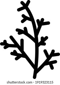 icono de ramas de glifo plano