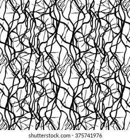 A lot of branches without leafes. Seamless abstract pattern