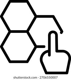Branching line icon illustration vector
