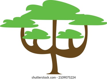 a branching tree vector suitable for your design needs, illustration of objects in nature, natural life.