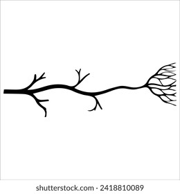Buque de ramificación. Gráfico vectorial de ilustración del buque de bifurcación