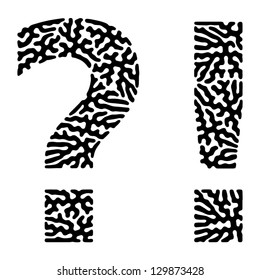 Branchy Punctuation Marks. Vector.