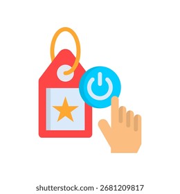 Ilustración vectorial plana del icono de la activaciones de marca