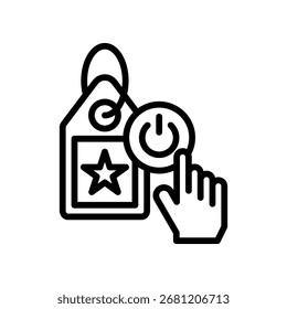 Ilustración vectorial de contorno de icono de activaciones de marca