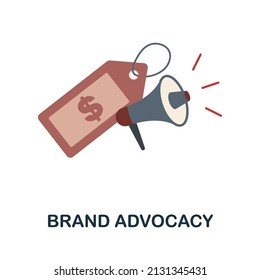 Brand Advocacy flat icon. Colored element sign from market integration collection. Flat Brand Advocacy icon sign for web design, infographics and more.