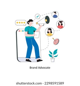 Brand Advocate Flat Style Design Vector illustration. Stock illustration