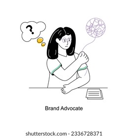 Ilustración del vector de diseño de estilo plano de la marca Advocate. Ilustración de acciones