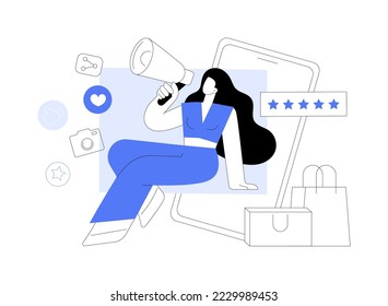 Brand ambassador abstract concept vector illustration. Official brand representative, trademark ambassador, marketing strategy, media figure, public relation persona, influencer abstract metaphor.
