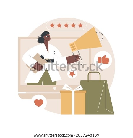 Brand ambassador abstract concept vector illustration. Official brand representative, trademark ambassador, marketing strategy, media figure, public relation persona, influencer abstract metaphor.